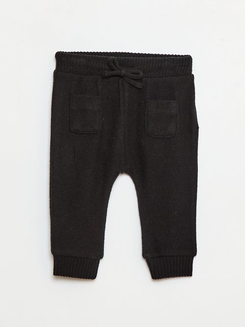Pantalón tipo sarouel de punto liso - Kiabi