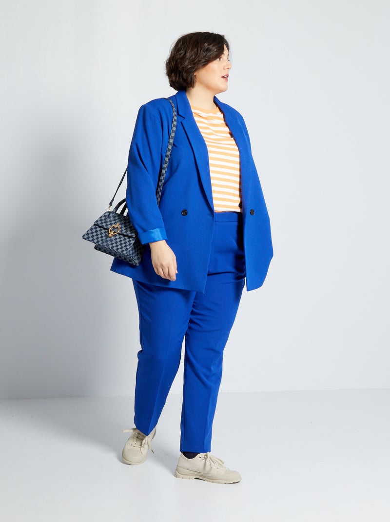 Pantalón tipo sastre azul - Kiabi
