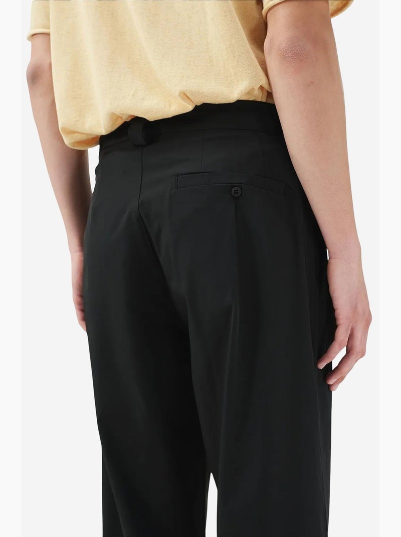 Pantalón traje algodón lino giesto Negro - Kiabi