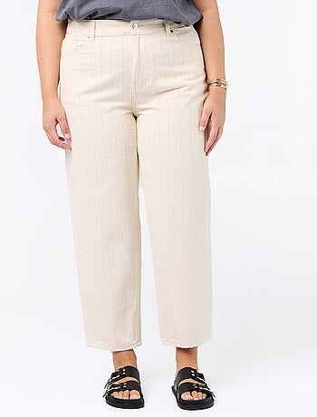 Pantalón twill con abrasiones verticales originales