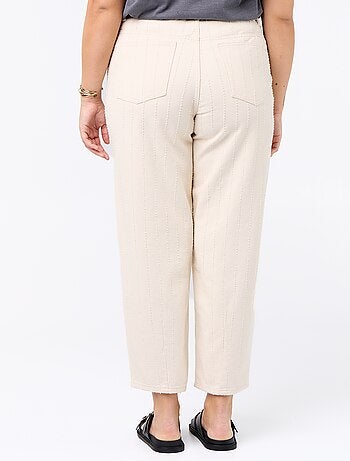 Pantalón twill con abrasiones verticales originales