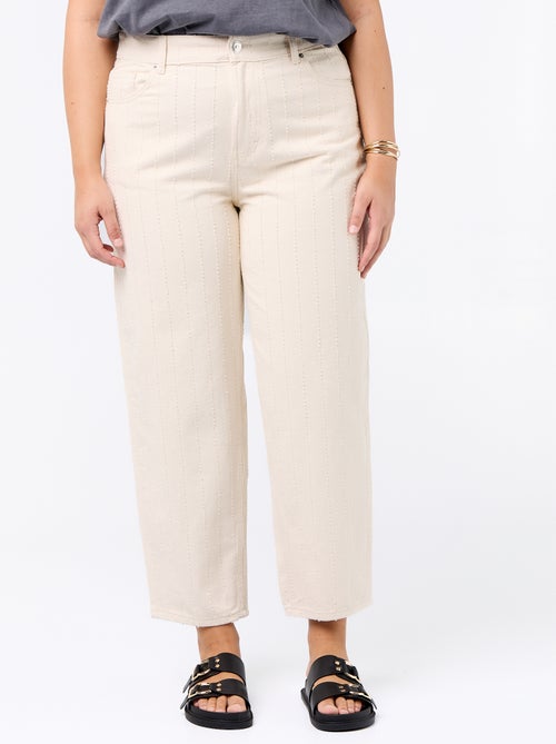 Pantalón twill con abrasiones verticales originales - Kiabi