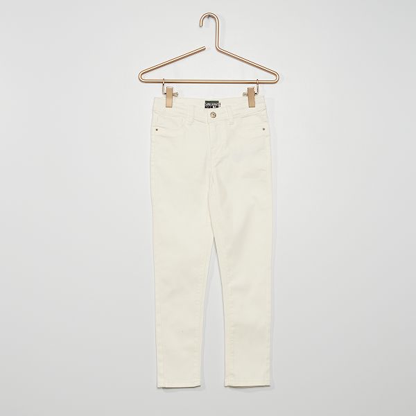 Pantalón ultraskinny Niña 3-12 años - blanco nieve - Kiabi - 8,00€