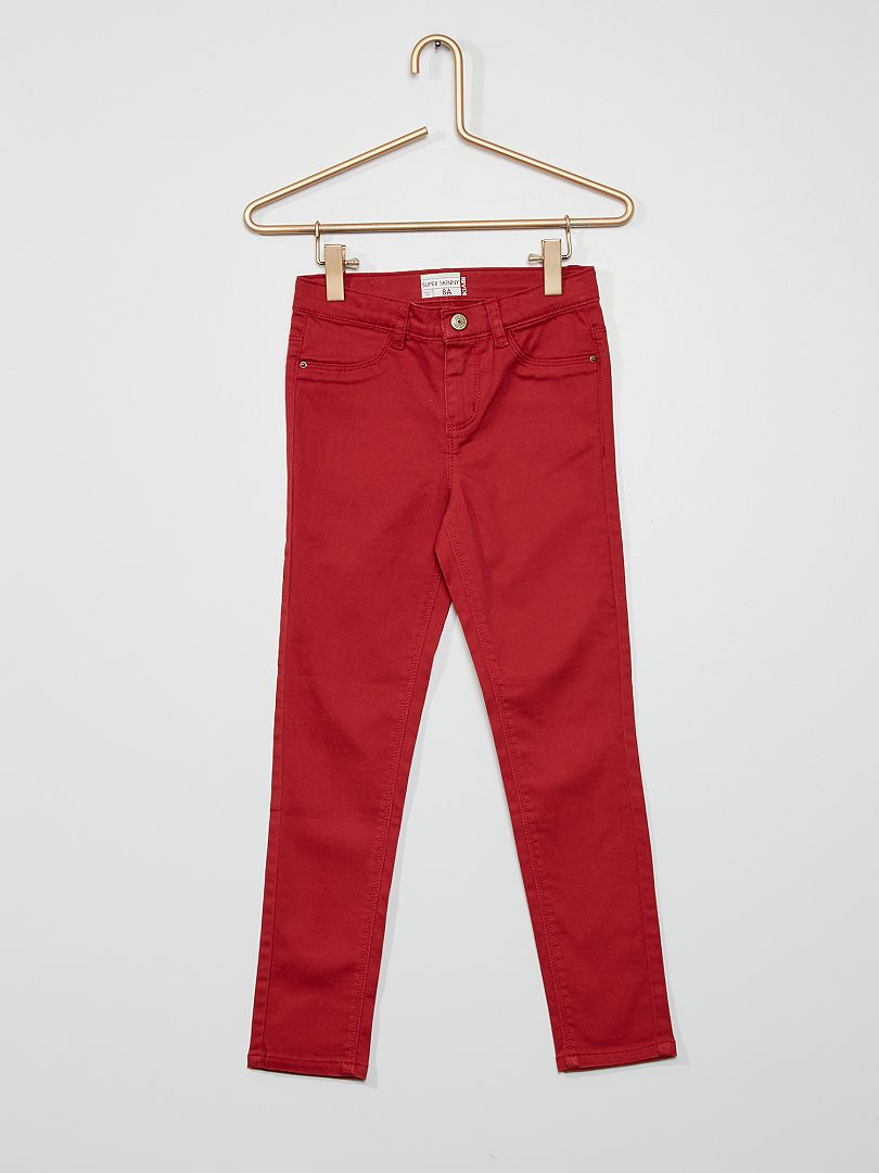 Pantalón ultraskinny rojo - Kiabi