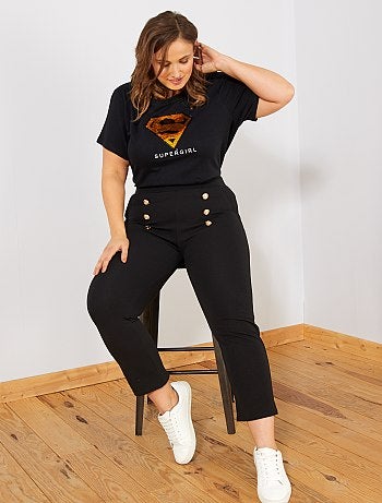 Pantalon cintura elastica mujer con descuentos | Kiabi