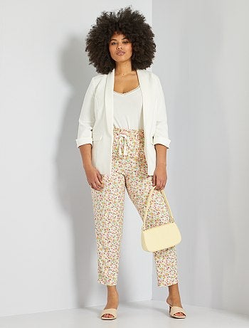 Rebajas pantalones rectos de mujer en tallas grandes baratos - moda tallas  grandes mujer | talla xl | Kiabi