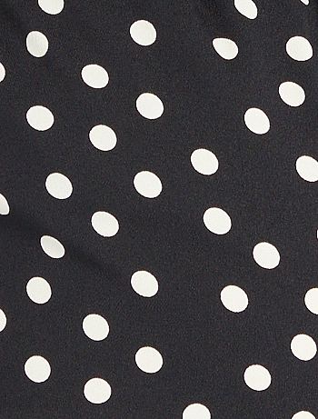 Pantalón vaporoso con estampado de lunares - NEGRO - Kiabi - 20.00€