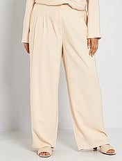 Pantalones de traje y pitillo Mujer | beige | Kiabi