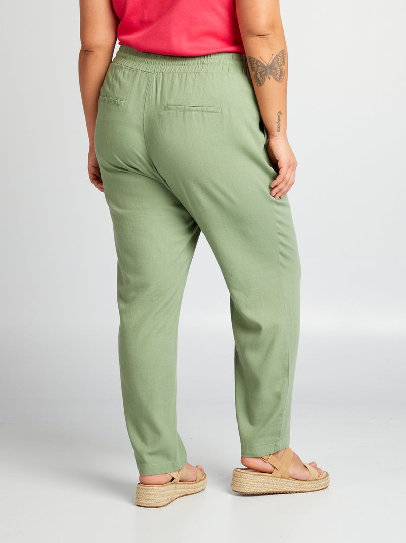 Pantalón vaporoso elástico 'Vero Moda' VERDE - Kiabi