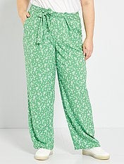 Rebajas pantalones anchos de mujer en tallas grandes baratos - moda tallas  grandes mujer | Kiabi