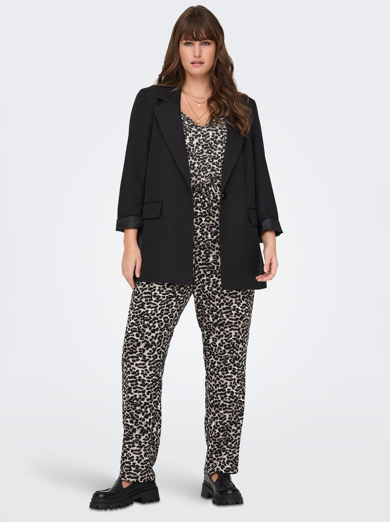 Pantalón vaporoso 'leopardo' 'Only' NEGRO - Kiabi