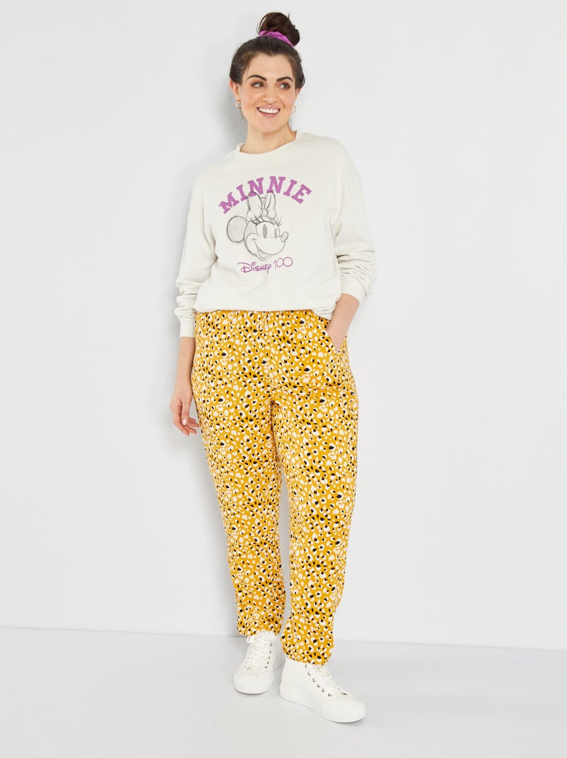 Pantalón vaporoso tipo jogging AMARILLO - Kiabi