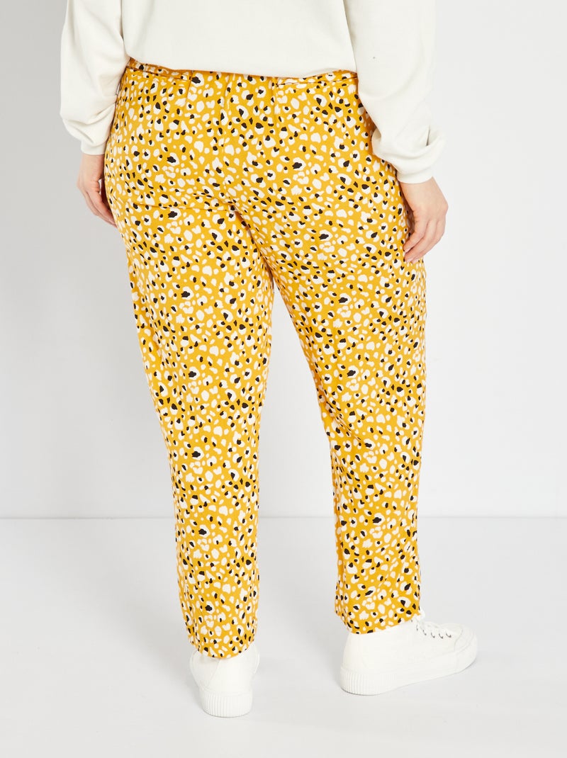 Pantalón vaporoso tipo jogging AMARILLO - Kiabi
