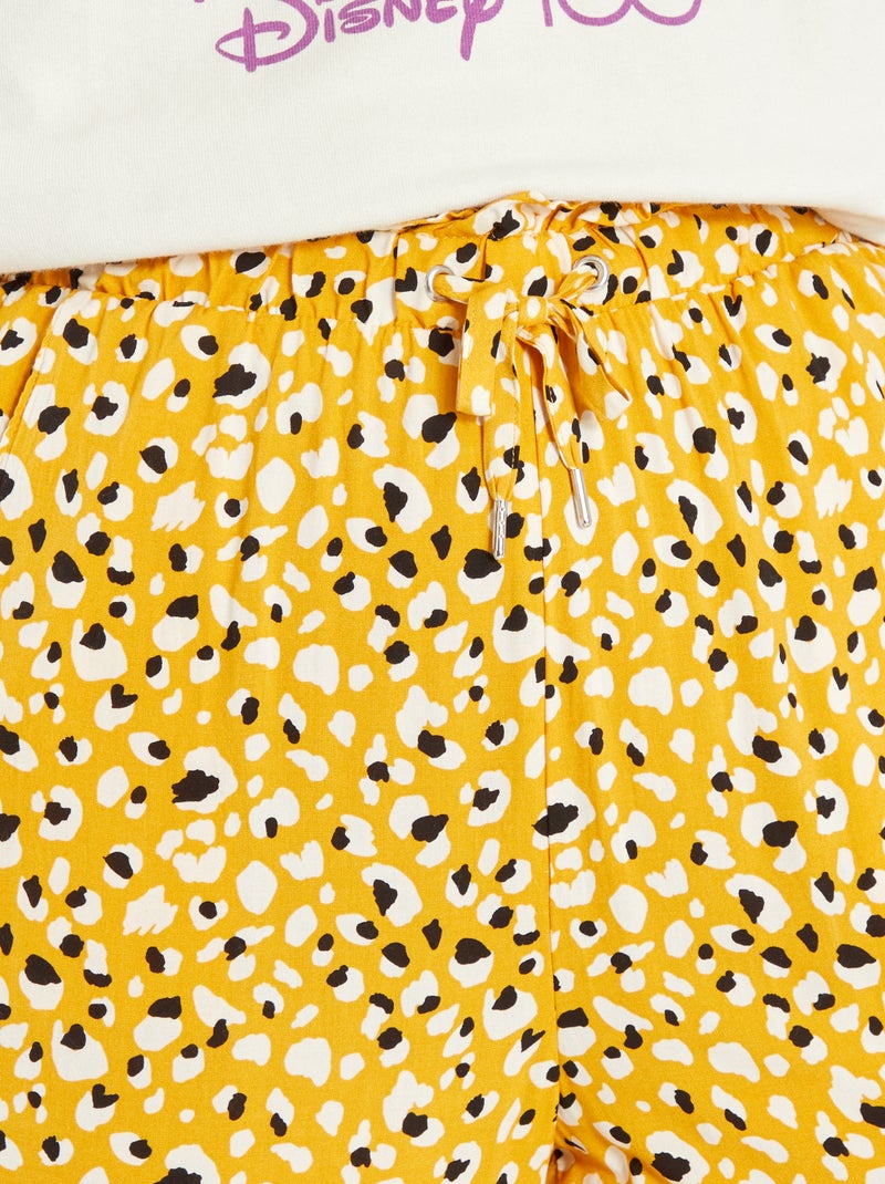 Pantalón vaporoso tipo jogging AMARILLO - Kiabi
