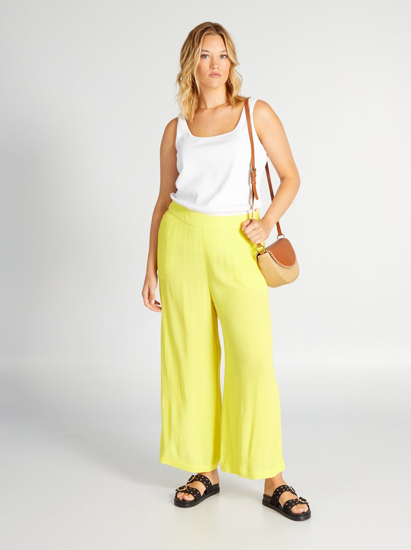 Pantalón vaporoso VERDE - Kiabi