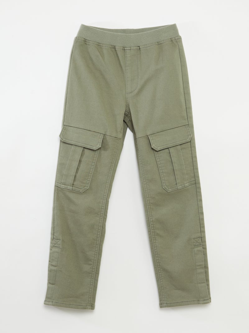 Pantalón vaquero - colección fácil de poner VERDE - Kiabi