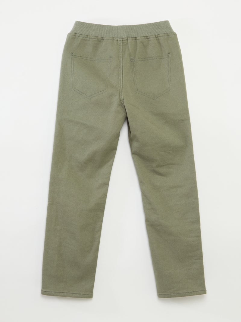 Pantalón vaquero - colección fácil de poner VERDE - Kiabi