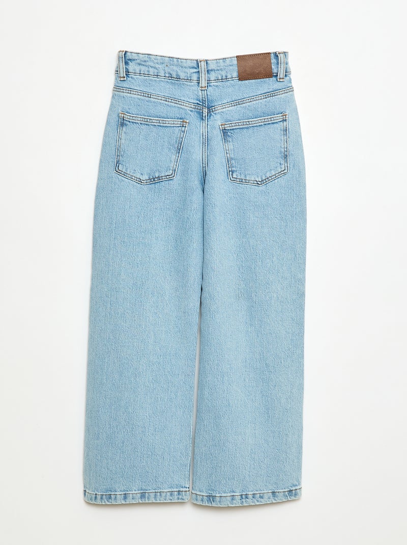 Pantalón vaquero 5 bolsillos de corte ancho Azul - Kiabi