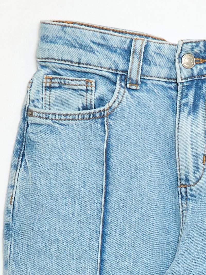 Pantalón vaquero 5 bolsillos de corte ancho Azul - Kiabi