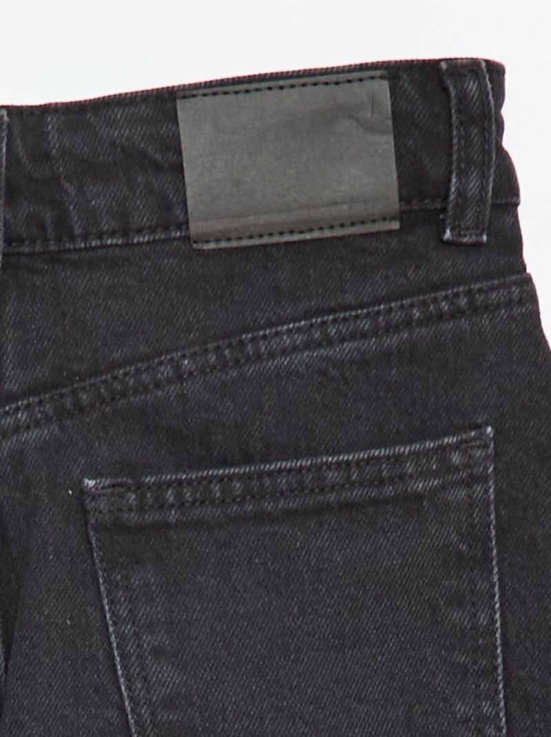 Pantalón vaquero 5 bolsillos de corte ancho Negro - Kiabi