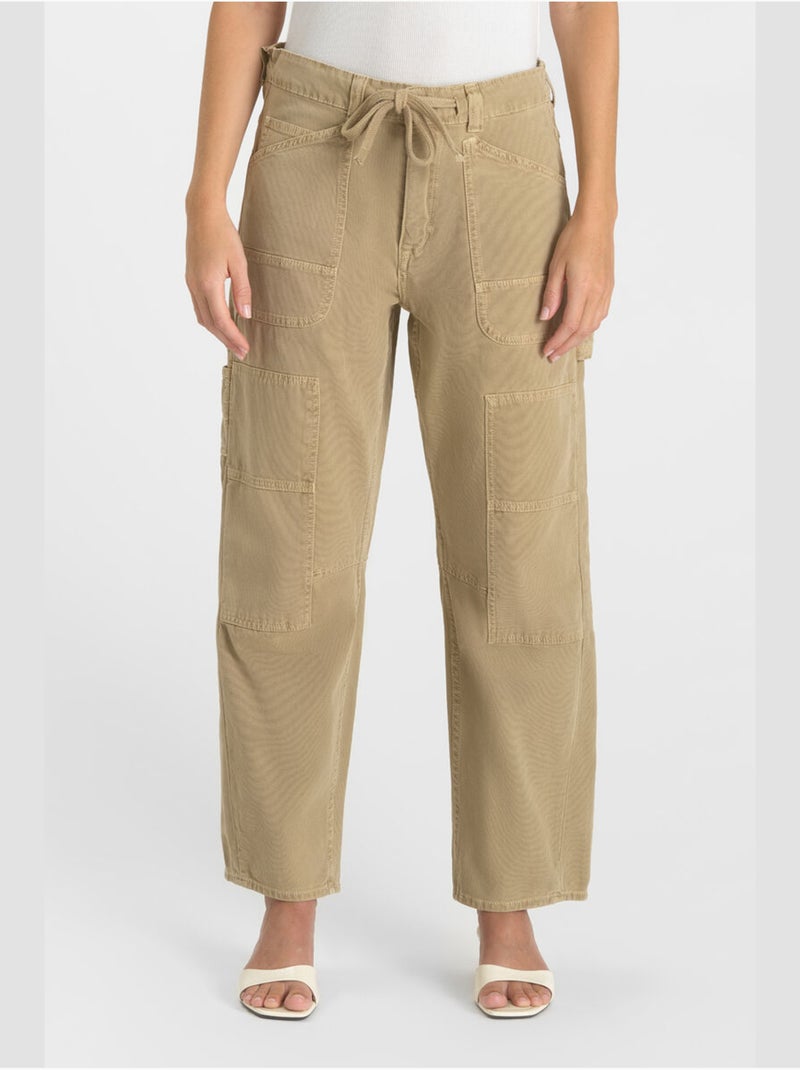 Pantalón vaquero amplio y holgado MADIE Beige - Kiabi
