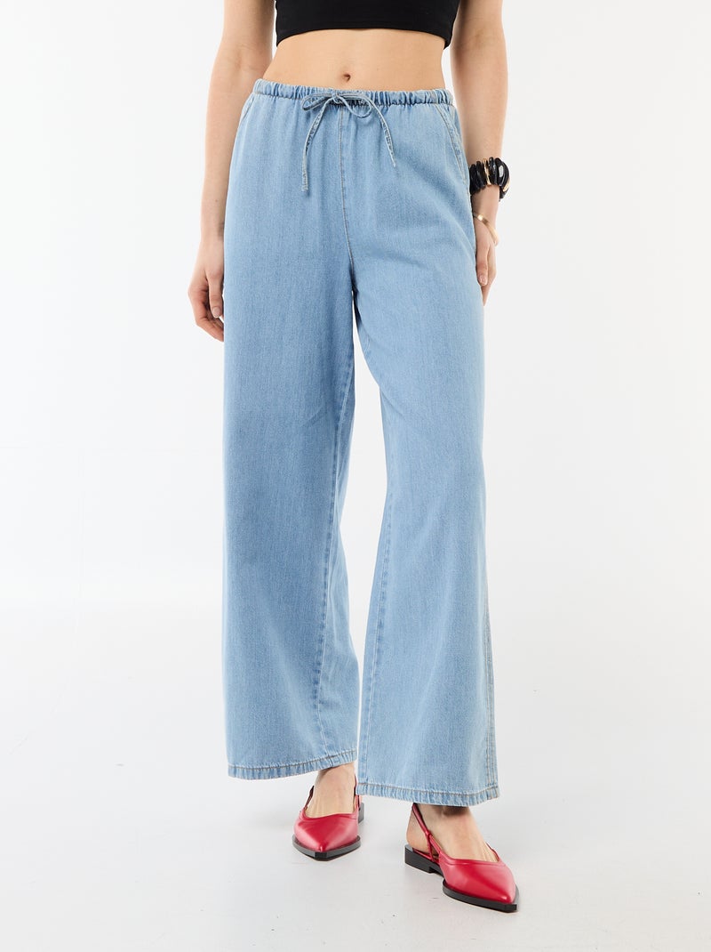 Pantalón vaquero ancho Azul - Kiabi