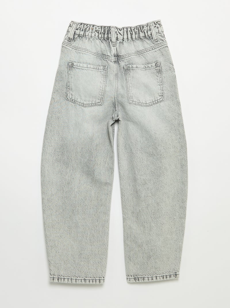 Pantalón vaquero ancho Gris - Kiabi