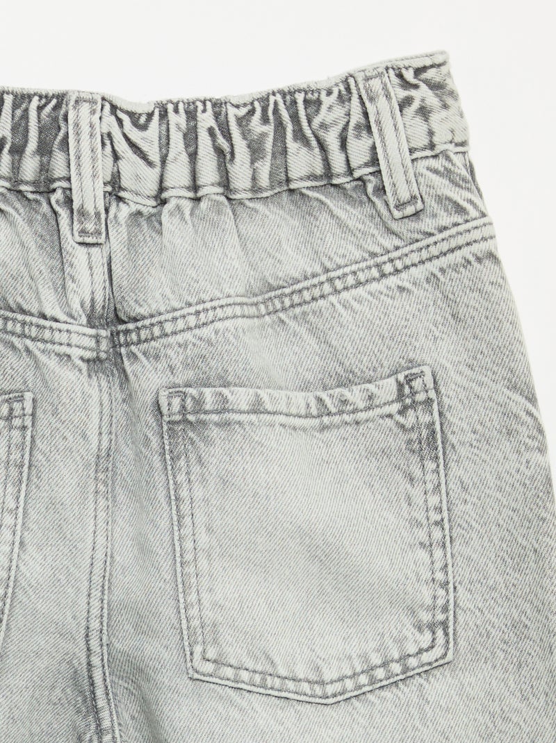 Pantalón vaquero ancho Gris - Kiabi