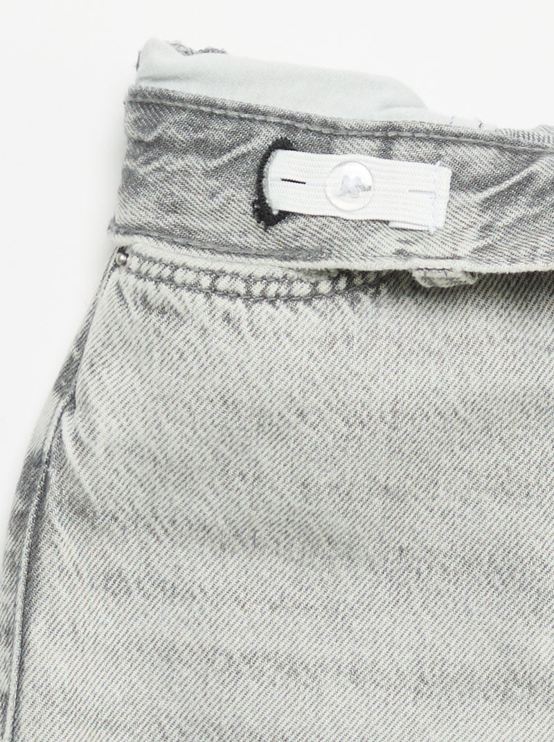 Pantalón vaquero ancho Gris - Kiabi