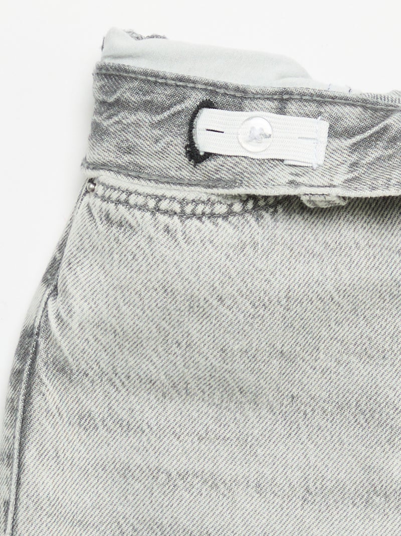 Pantalón vaquero ancho Gris - Kiabi