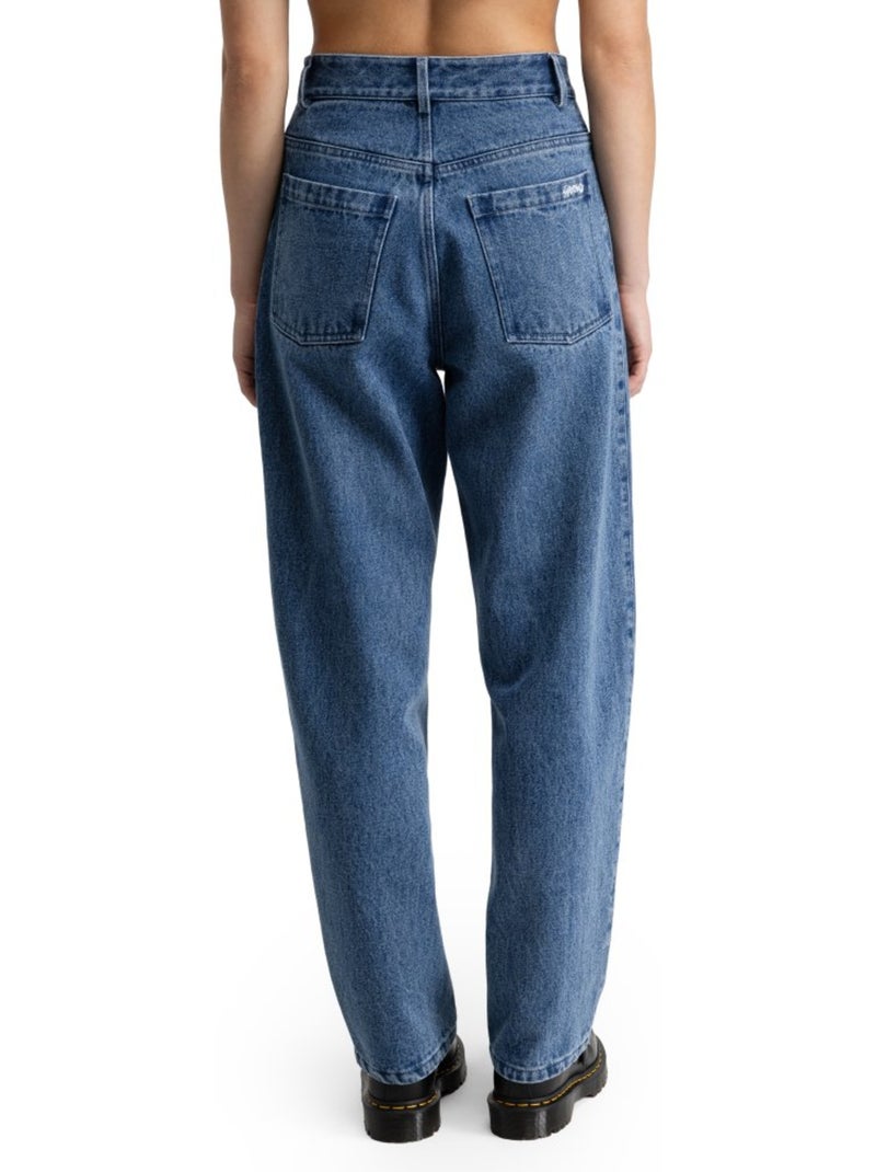 Pantalón vaquero barrel mujer lifestyle mujer voyager-w Azul - Kiabi