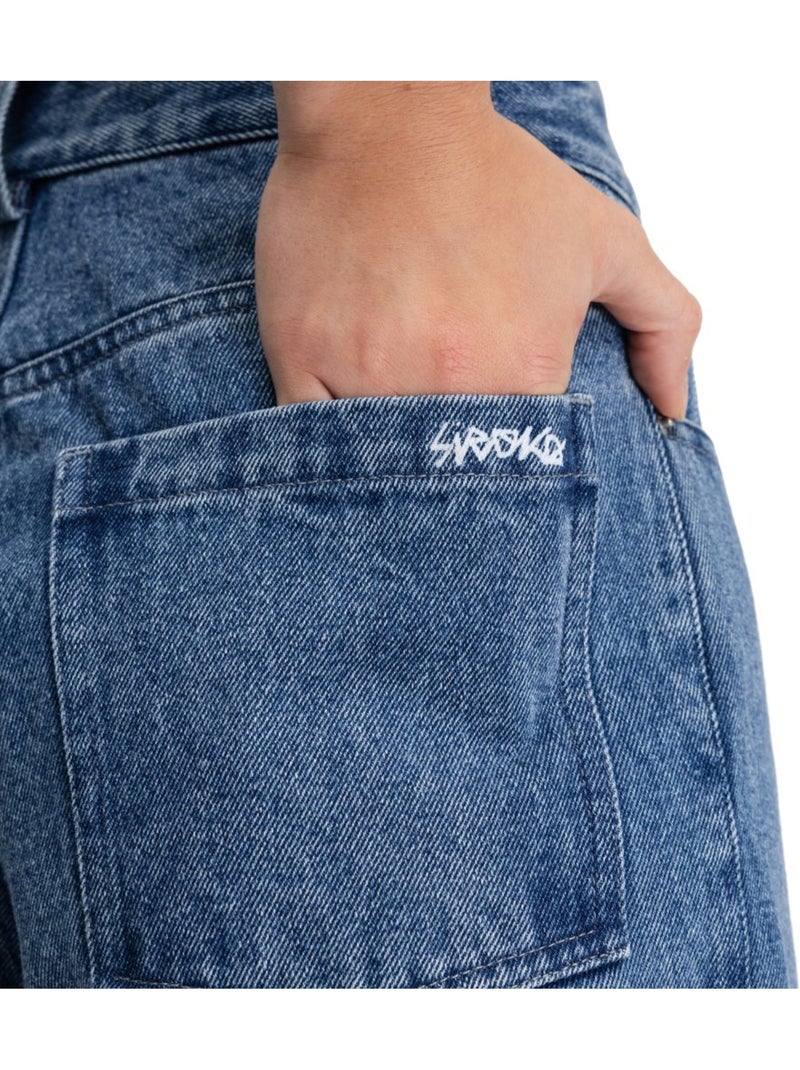 Pantalón vaquero barrel mujer lifestyle mujer voyager-w Azul - Kiabi