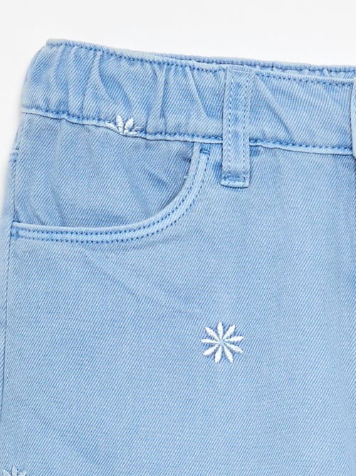 Pantalón vaquero bordado - Kiabi Pantalón vaquero bordado - Kiabi