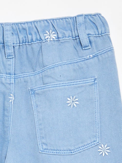 Pantalón vaquero bordado - Kiabi Pantalón vaquero bordado - Kiabi