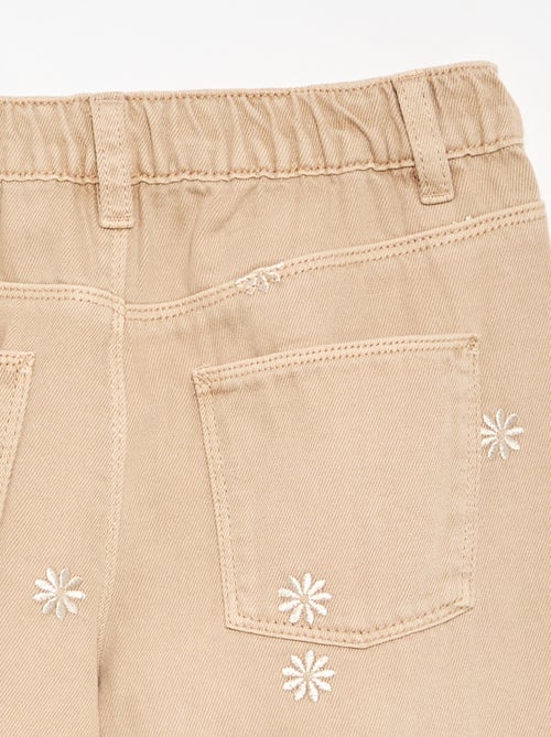 Pantalón vaquero bordado - Kiabi Pantalón vaquero bordado - Kiabi