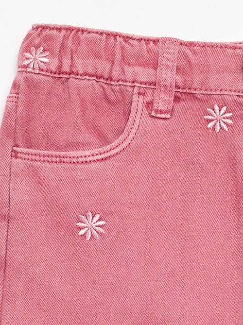 Pantalón vaquero bordado - Kiabi Pantalón vaquero bordado - Kiabi