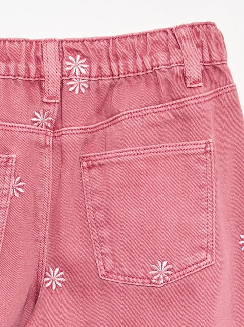 Pantalón vaquero bordado - Kiabi Pantalón vaquero bordado - Kiabi