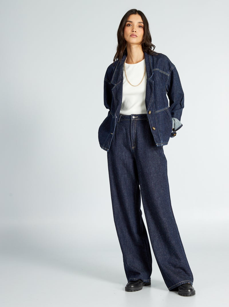 Pantalón vaquero cáñamo AZUL - Kiabi