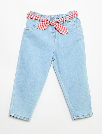 Pantalón vaquero + cinturón para anudar