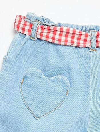 Pantalón vaquero + cinturón para anudar