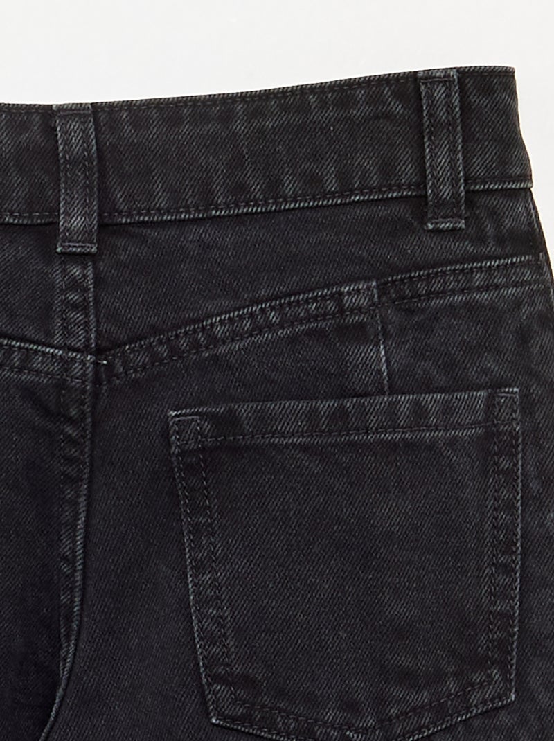 Pantalón vaquero con aplicaciones estampadas Negro - Kiabi