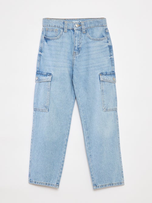 Pantalón vaquero con bolsillos con solapa - Kiabi