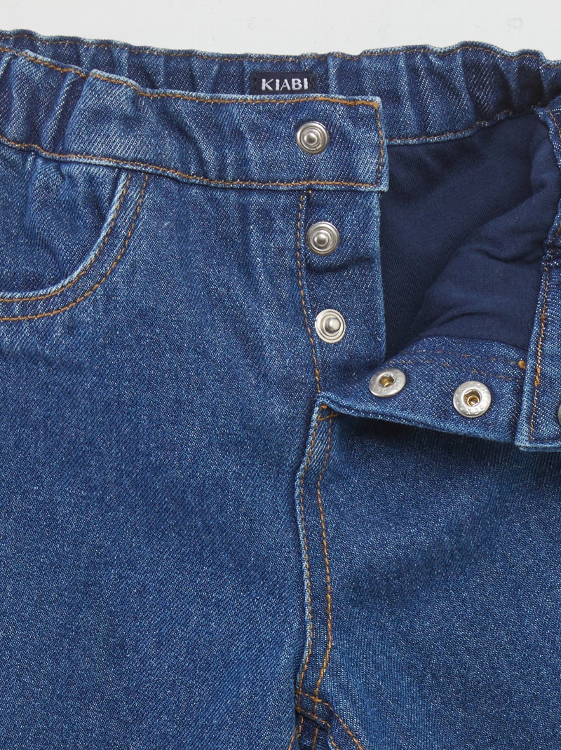 Pantalón vaquero con botones AZUL - Kiabi