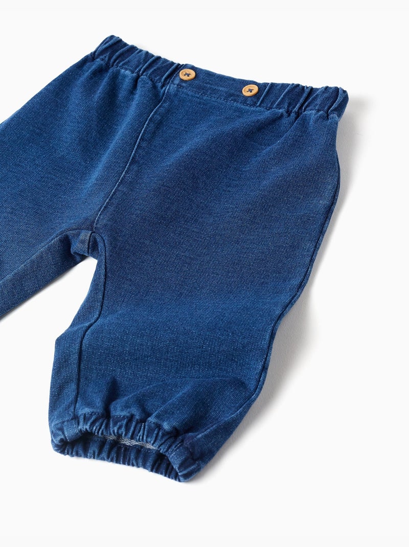 Pantalón vaquero con botones decorativos Azul claro - Kiabi