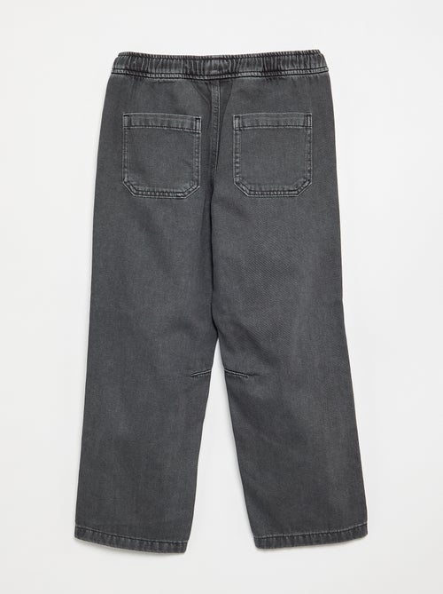 Pantalón vaquero con cintura elástica - corte cómodo - Kiabi