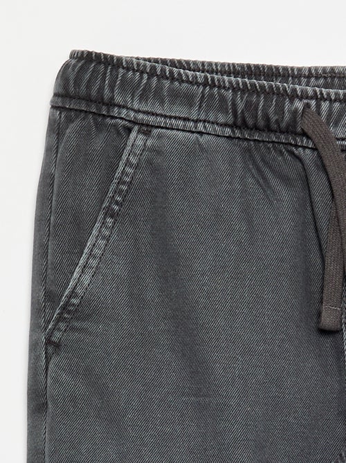 Pantalón vaquero con cintura elástica - corte cómodo - Kiabi