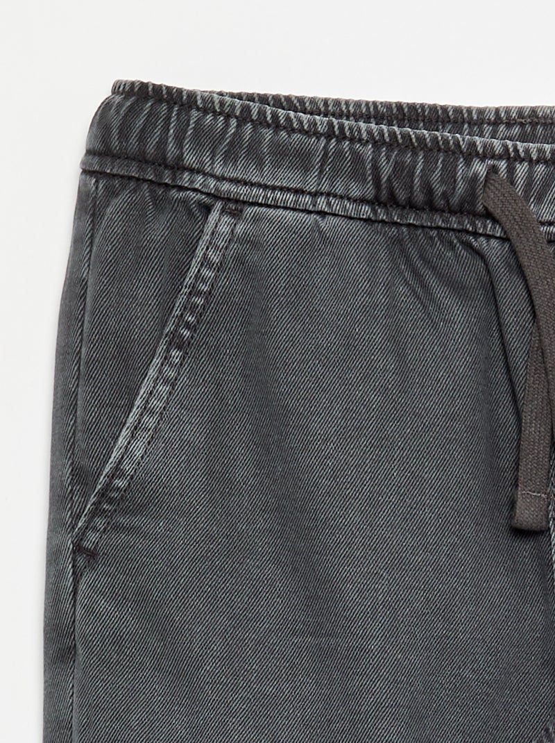 Pantalón vaquero con cintura elástica - corte cómodo Gris - Kiabi