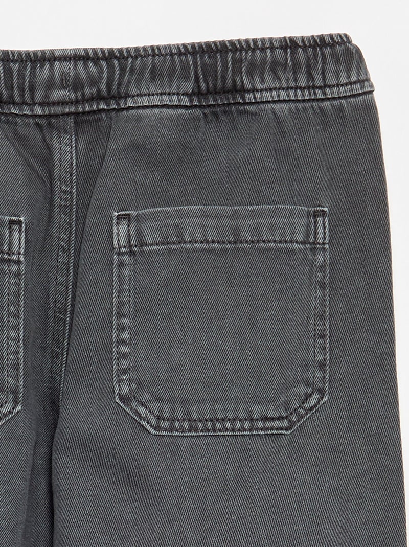 Pantalón vaquero con cintura elástica - corte cómodo Gris - Kiabi