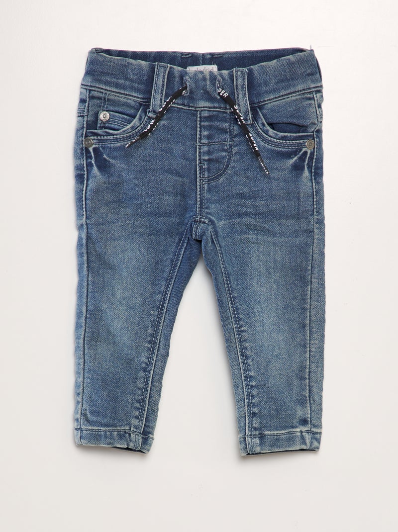 Pantalón vaquero con cintura elástica azul - Kiabi