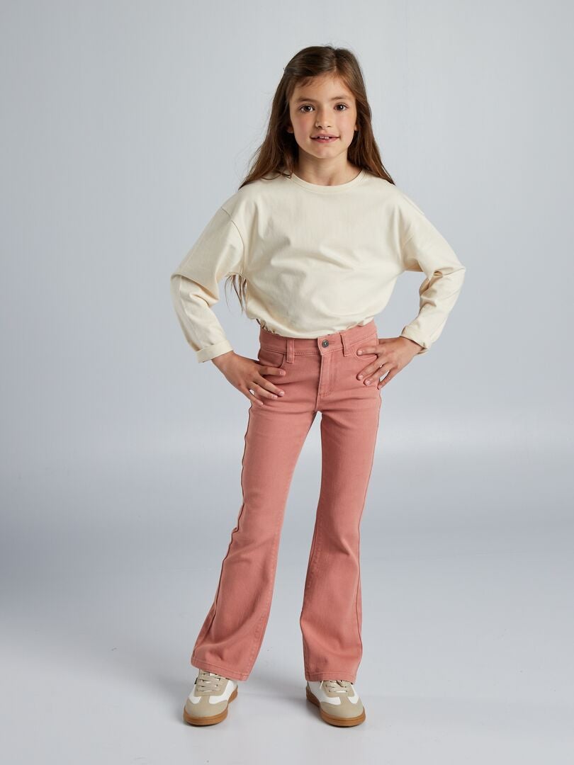 Pantalón vaquero con corte flare - Corte más ajustado ROSA - Kiabi